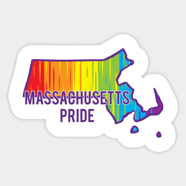 Massachusetts Pride Sticker by Manfish Inc.